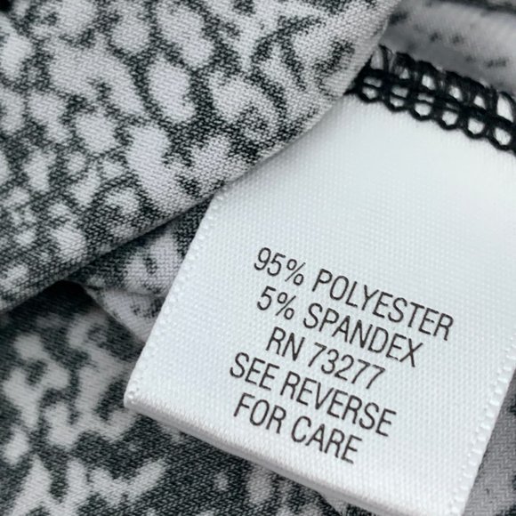 Dana Buchman Sleeveless Blouse Snake Print Black White Small Cowl Neck Gold Pins - Picture 4 of 15